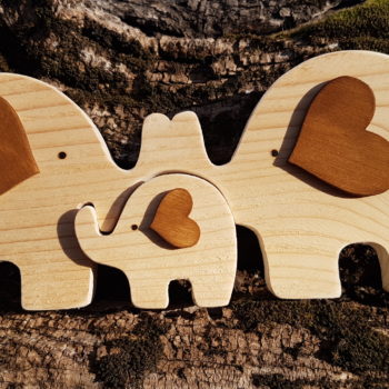 Creazioni artigianali - Elefanti in legno - Barone Woody Maker